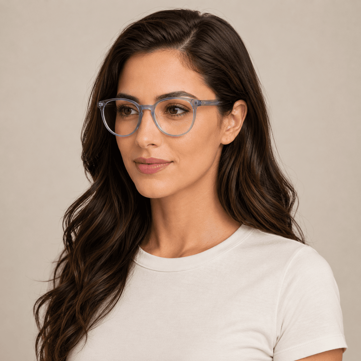 Teal Blue Round Frames for Women