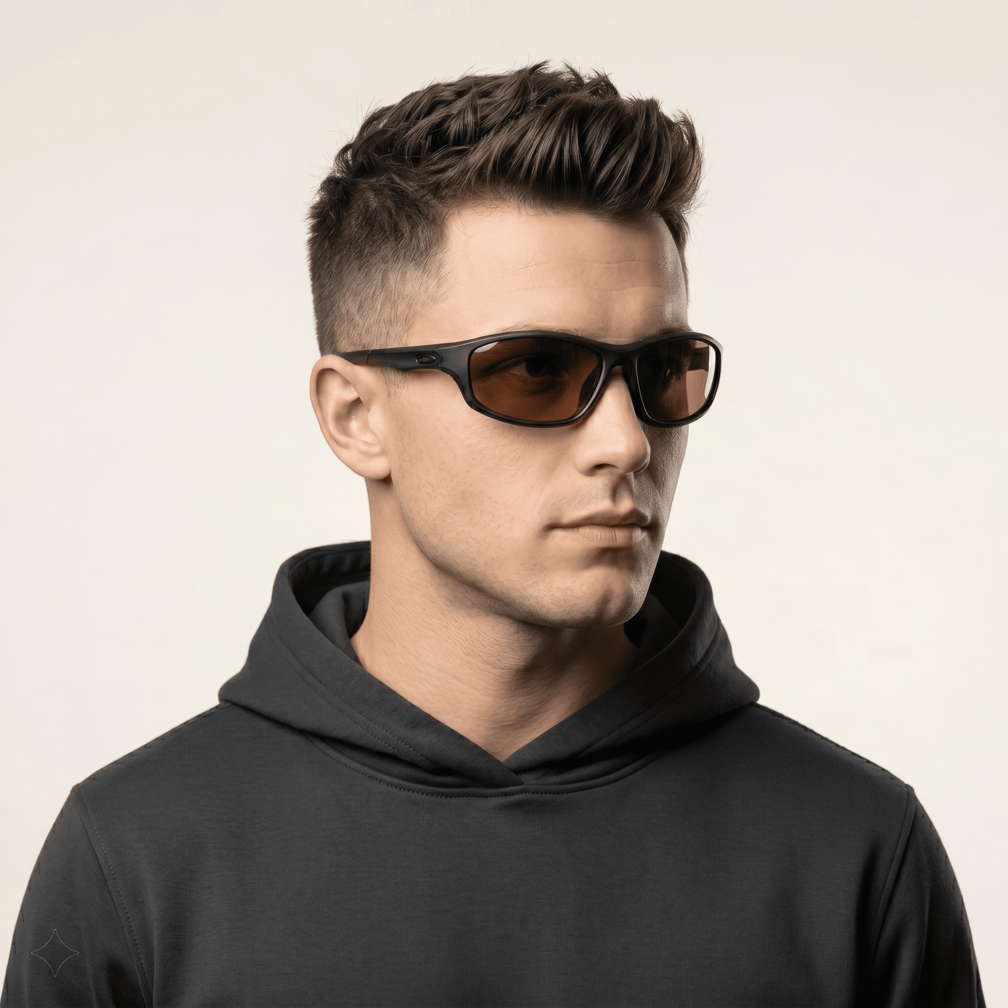 Black Rectangle Sunglasses for Men