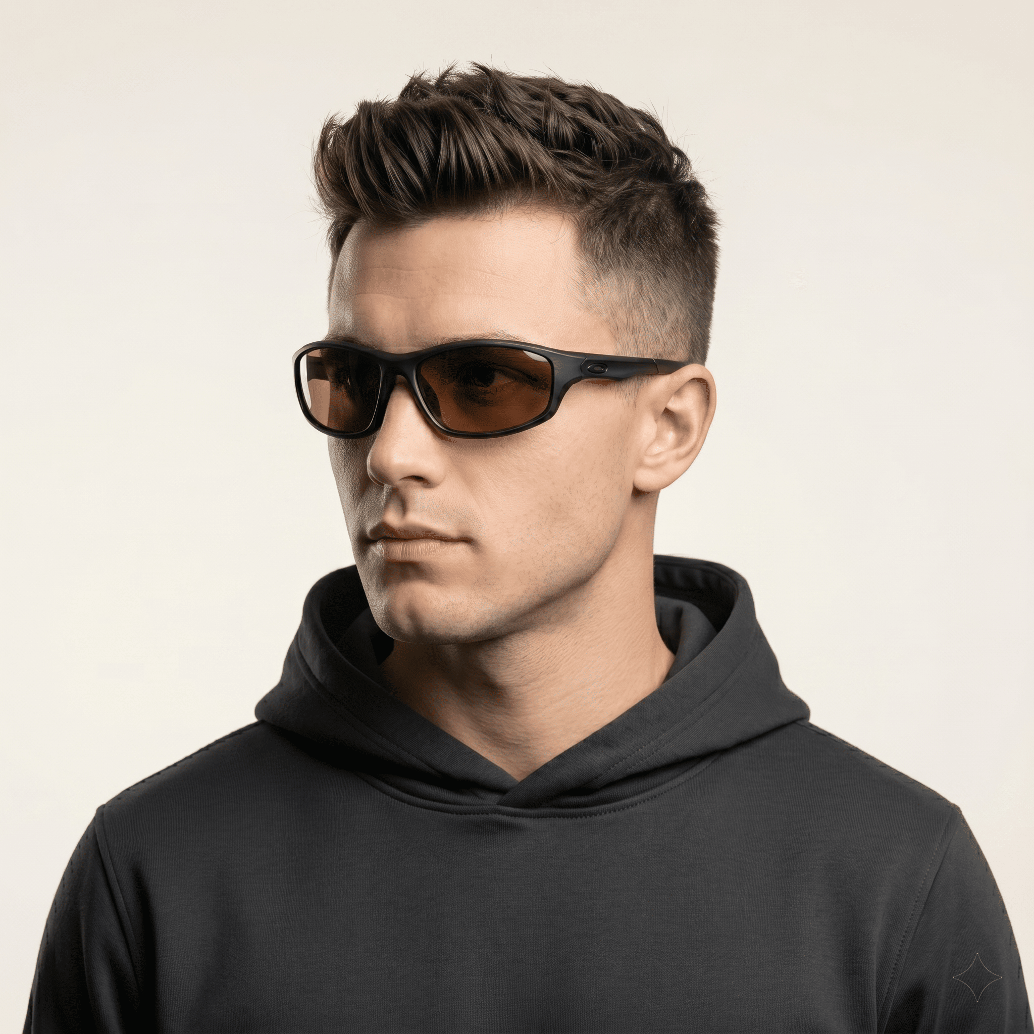 Black Rectangle Sunglasses for Men