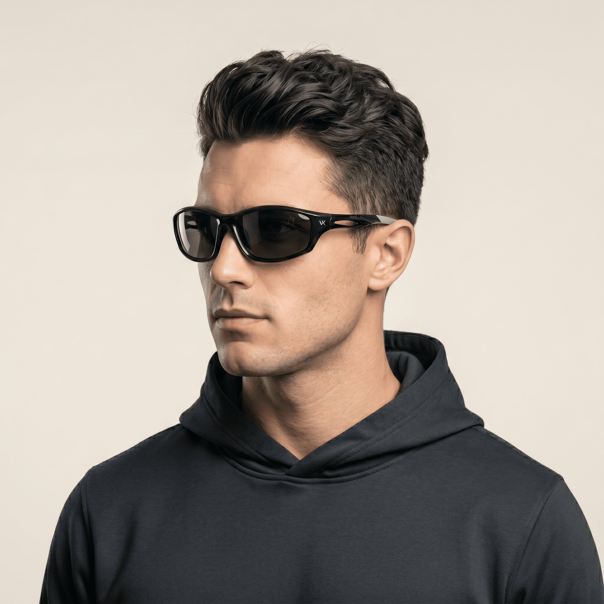 Black Sports Sunglasses for Men