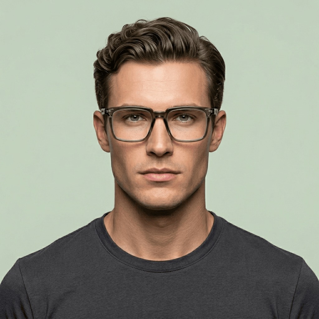 Green Square Computer Glasses for Men