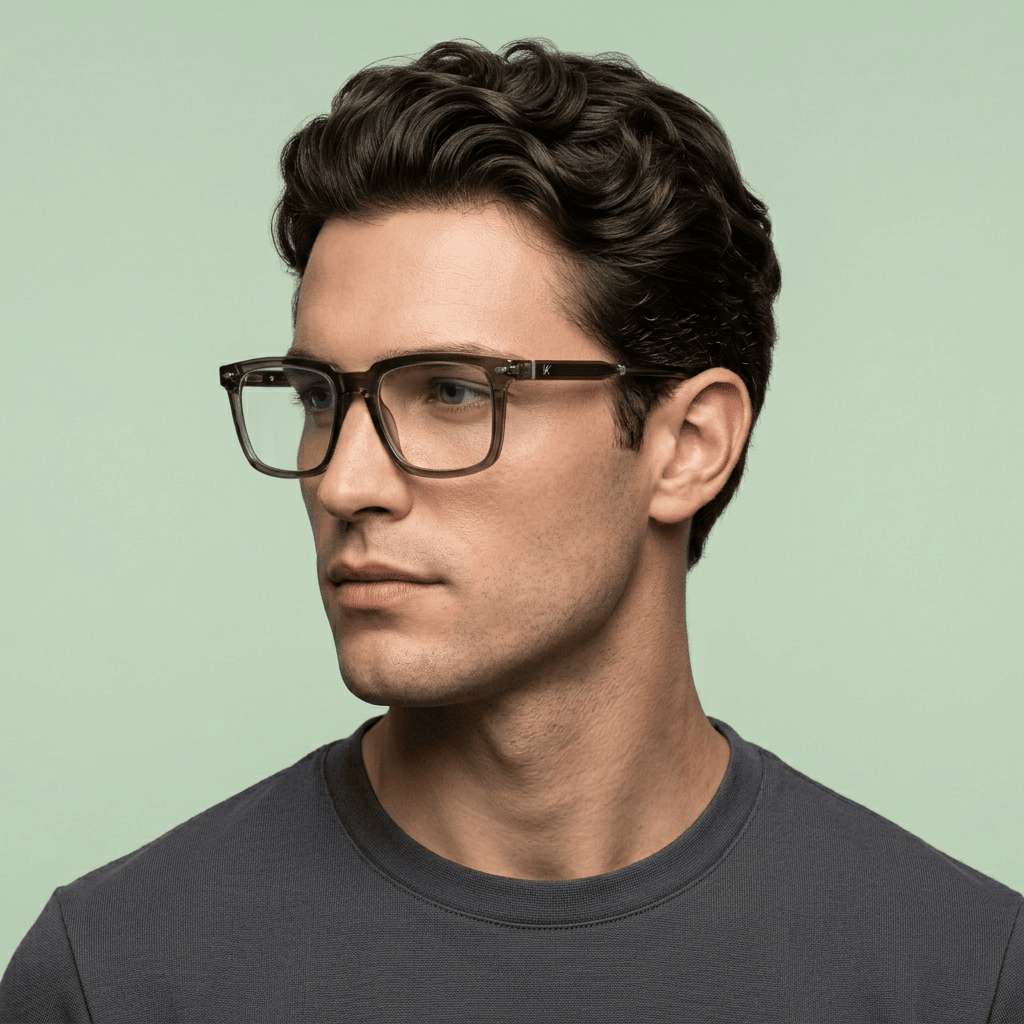 Green Square Computer Glasses for Men