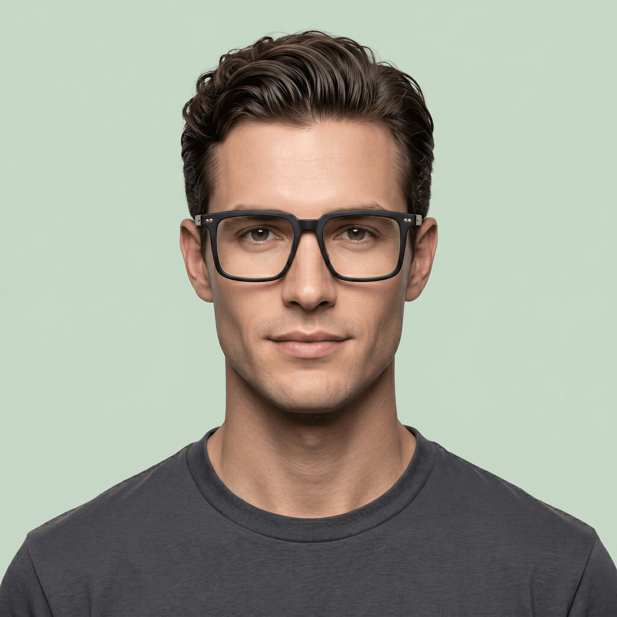 Black Square Computer Glasses for Men