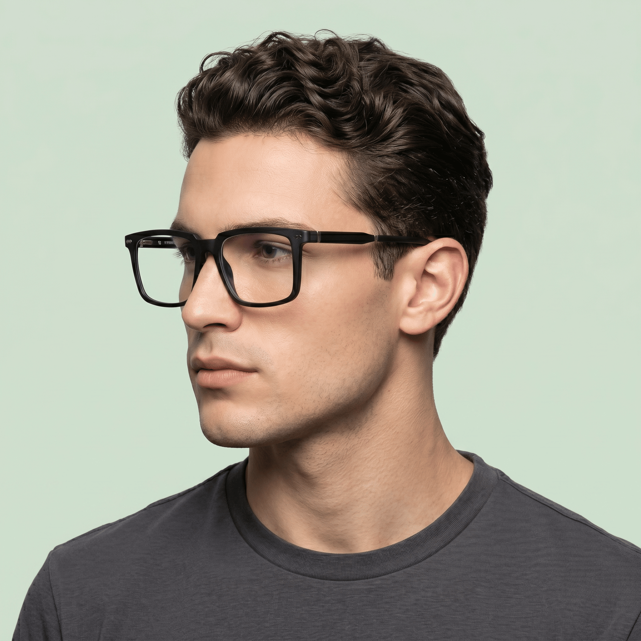 Black Square Computer Glasses for Men
