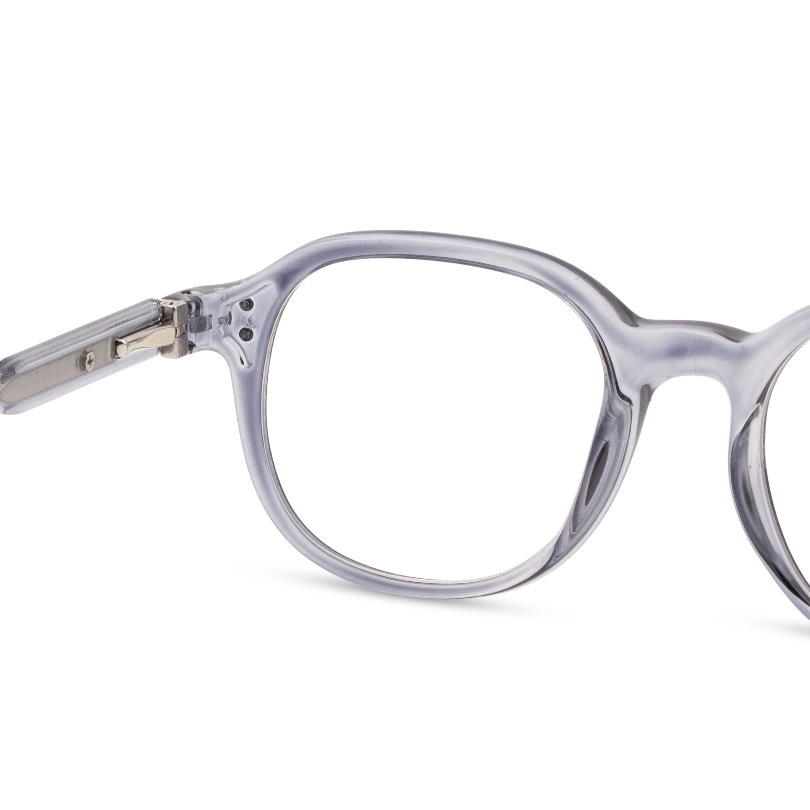 Grey Round Computer Glasses for Unisex