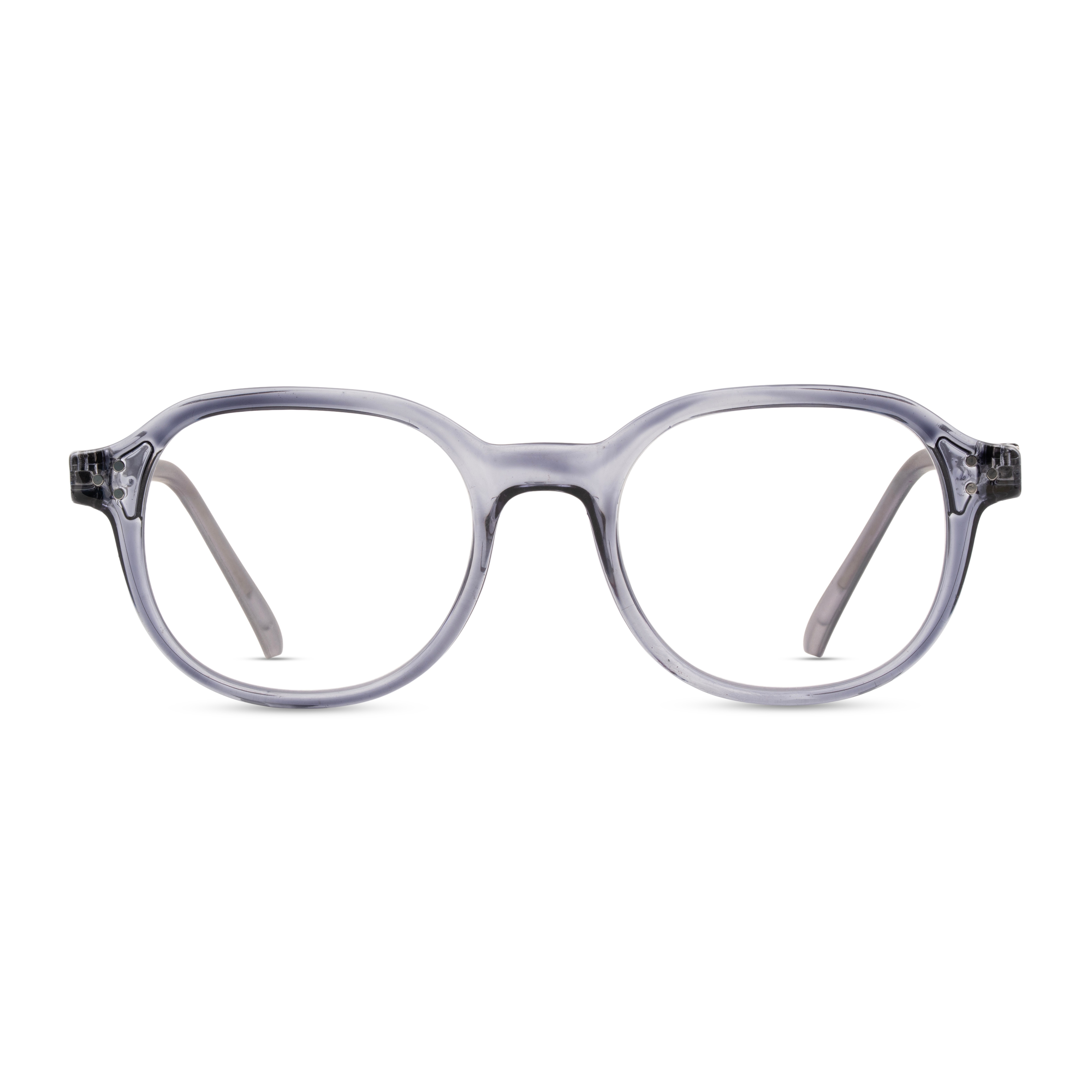 Grey Round Computer Glasses for Unisex
