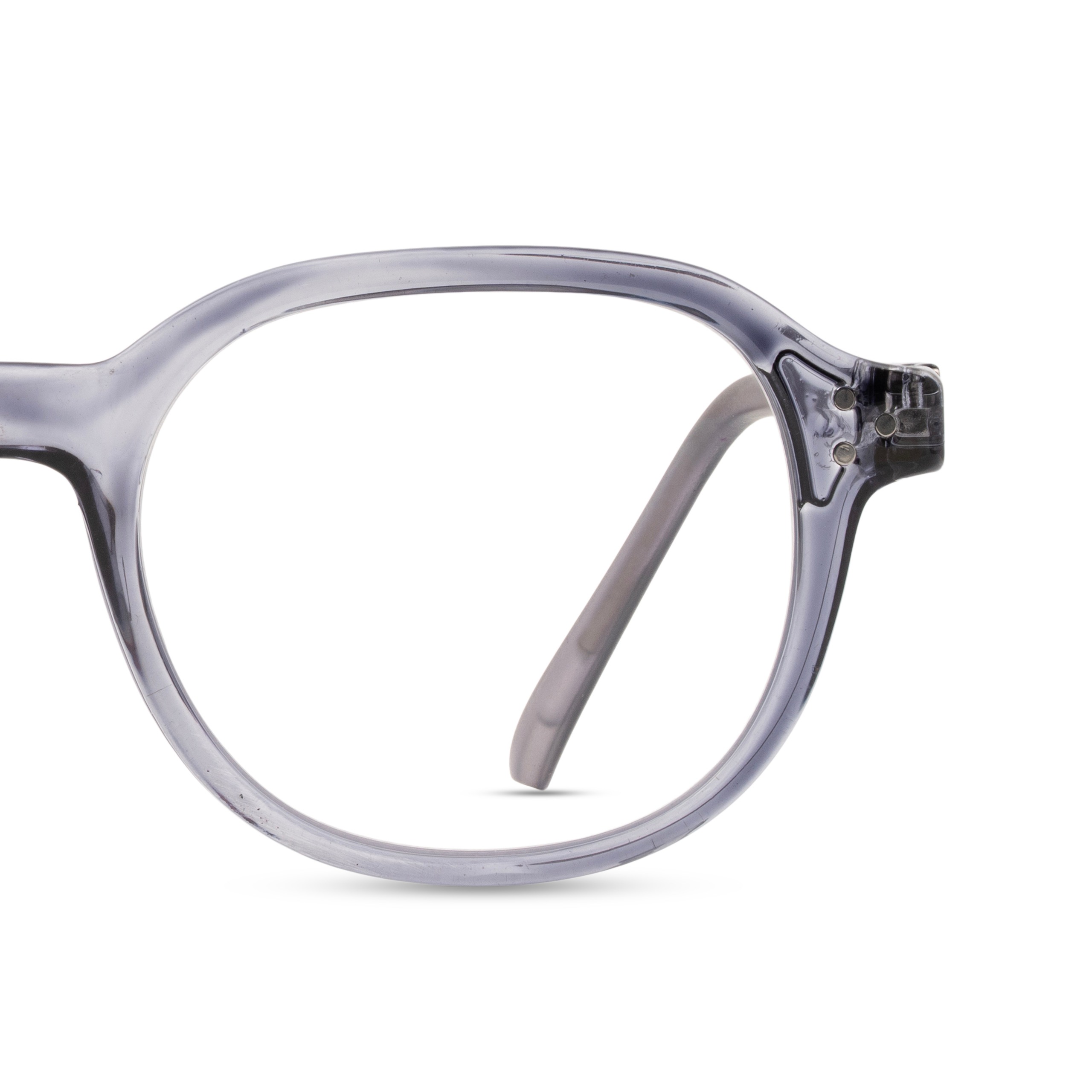 Grey Round Computer Glasses for Unisex
