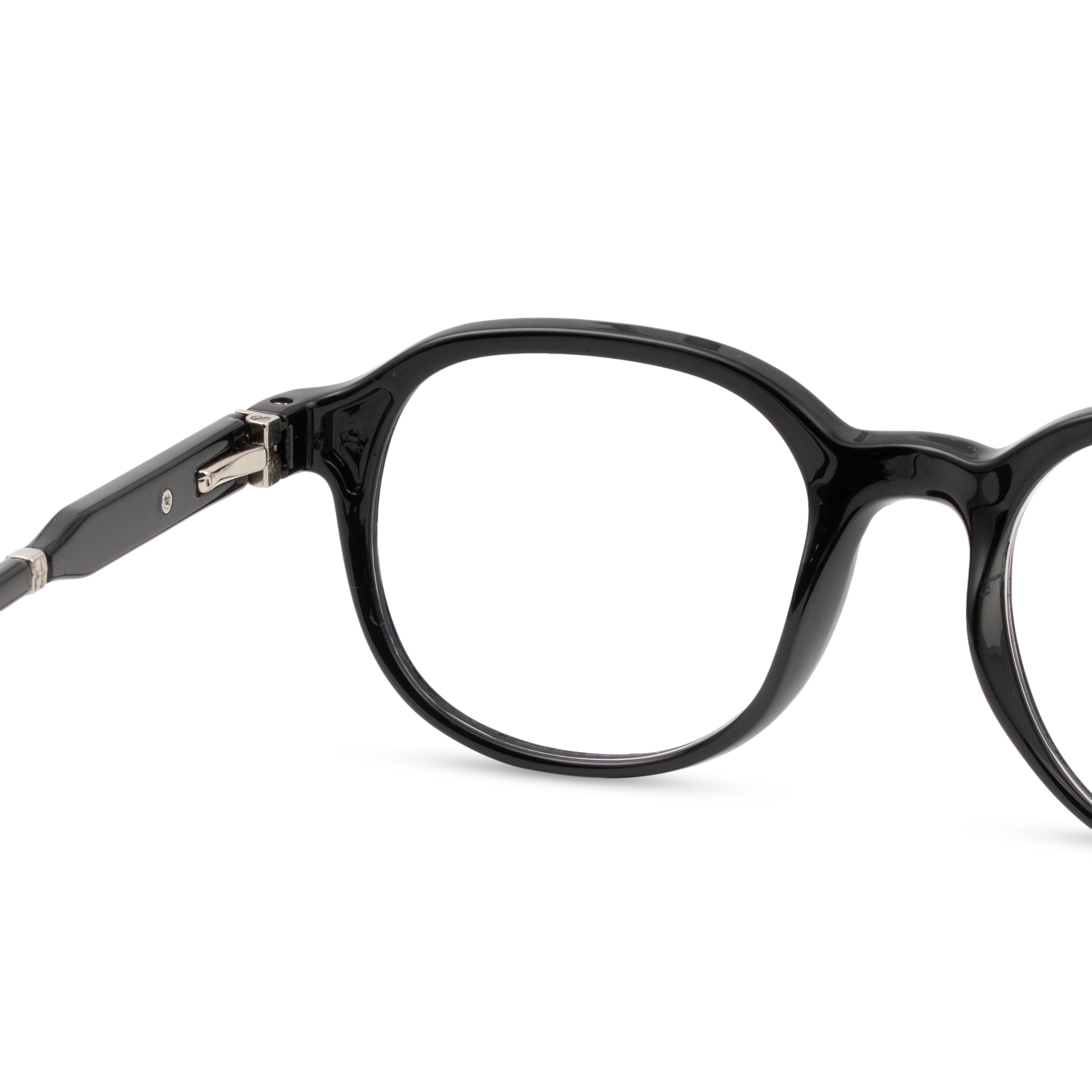 Black Round Computer Glasses for Unisex