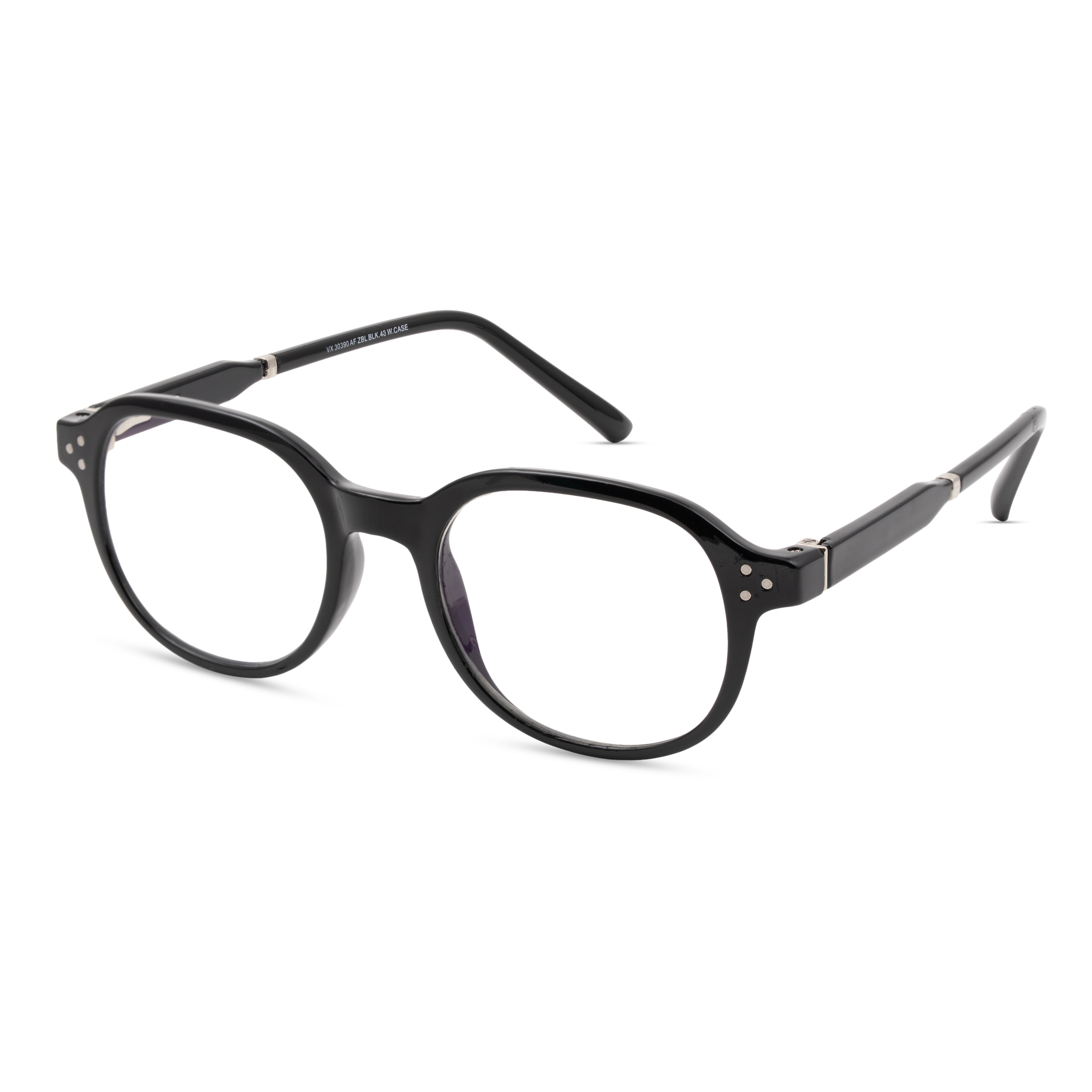 Black Round Computer Glasses for Unisex