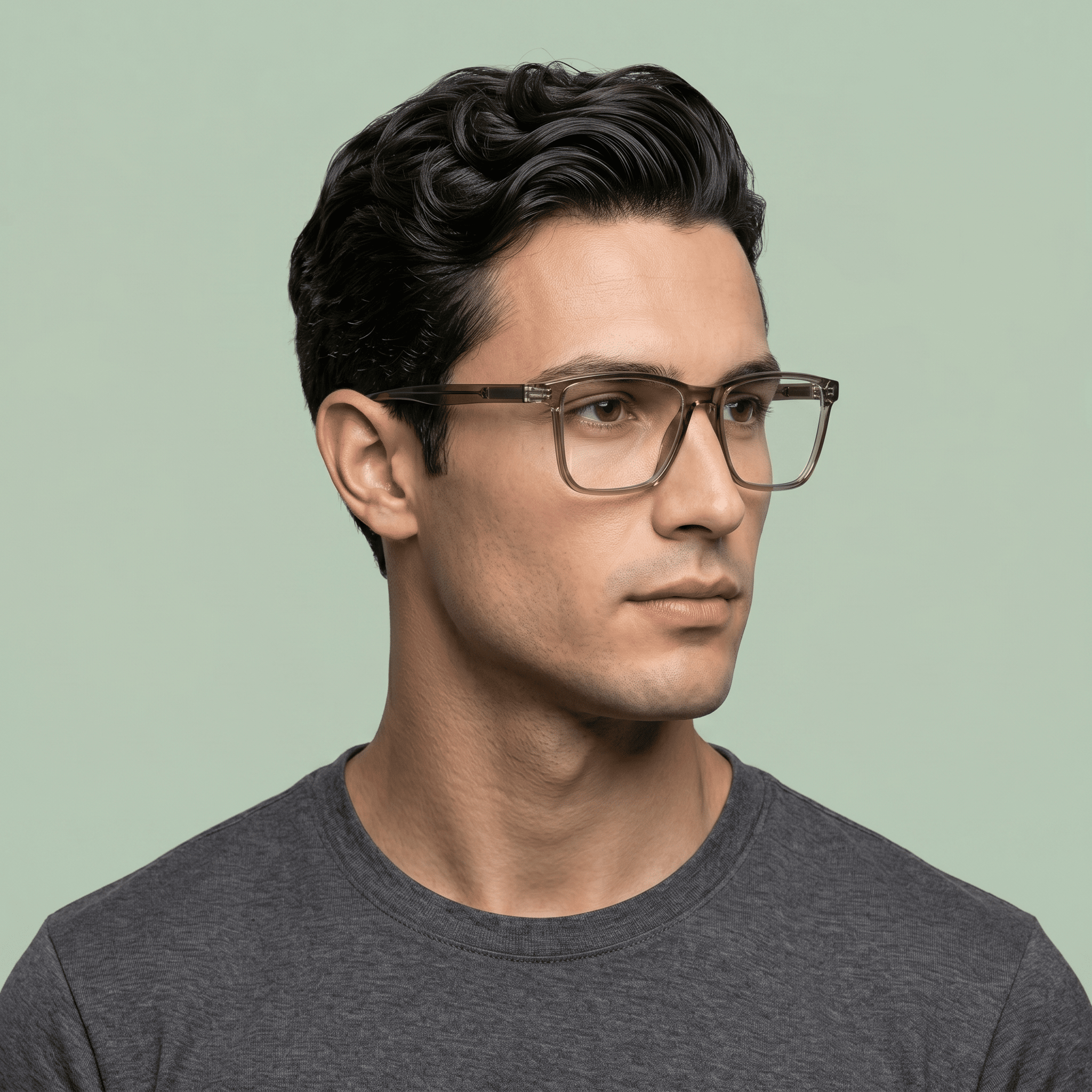 Green Rectangle Computer Glasses for Men