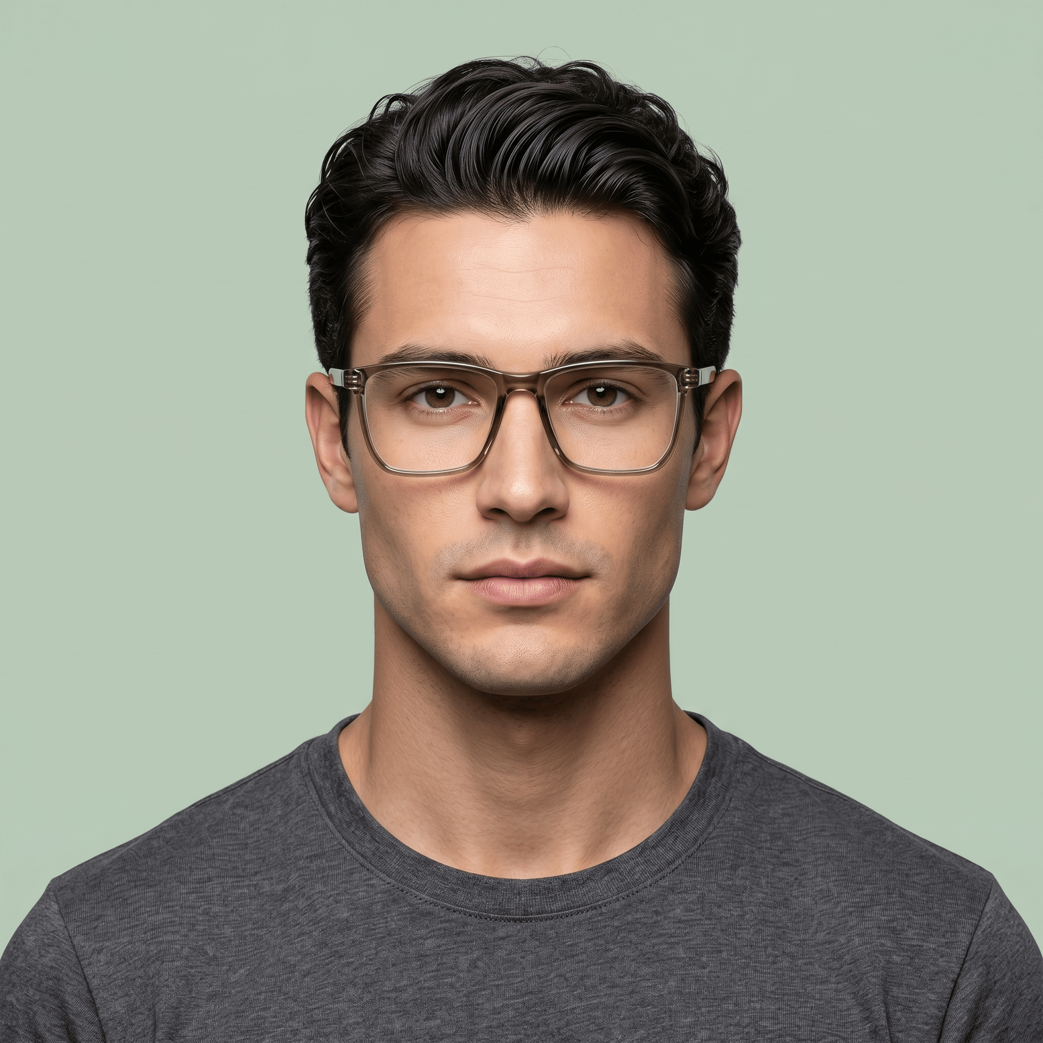 Green Rectangle Computer Glasses for Men
