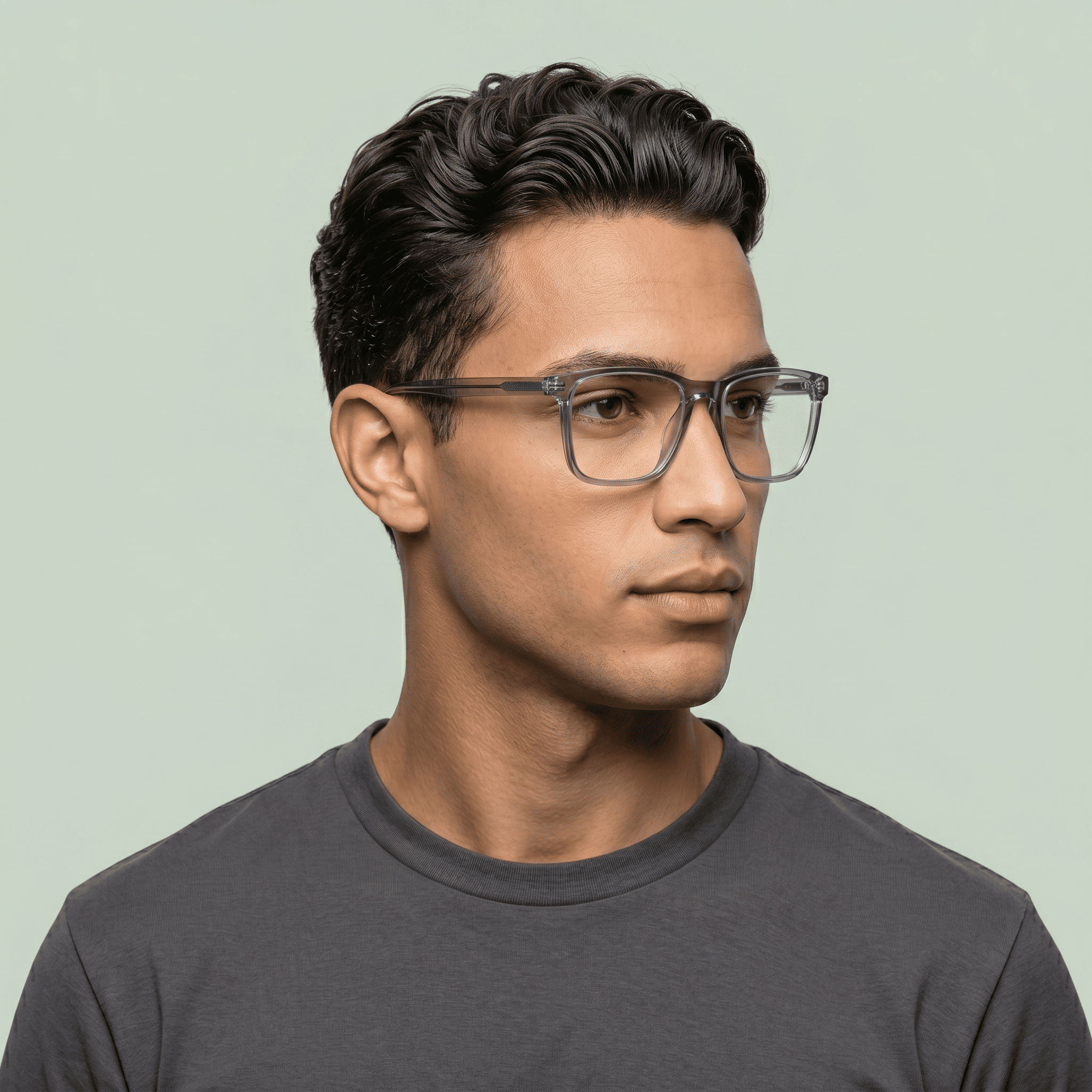 Grey Rectangle Computer Glasses for Men