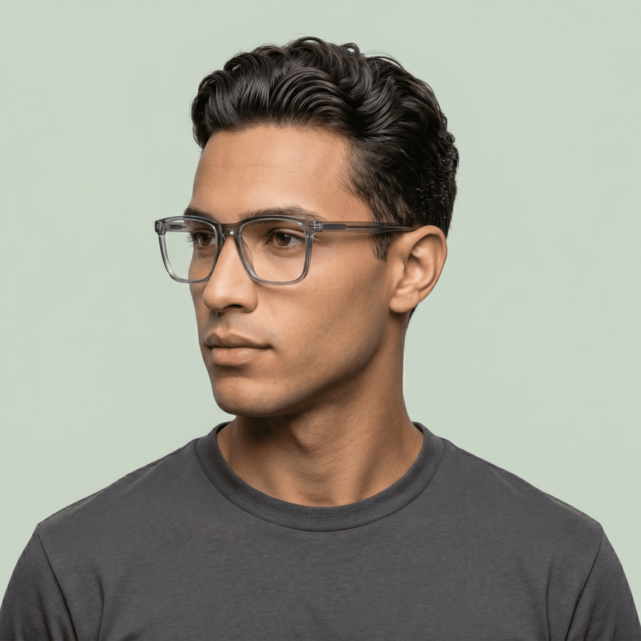 Grey Rectangle Computer Glasses for Men