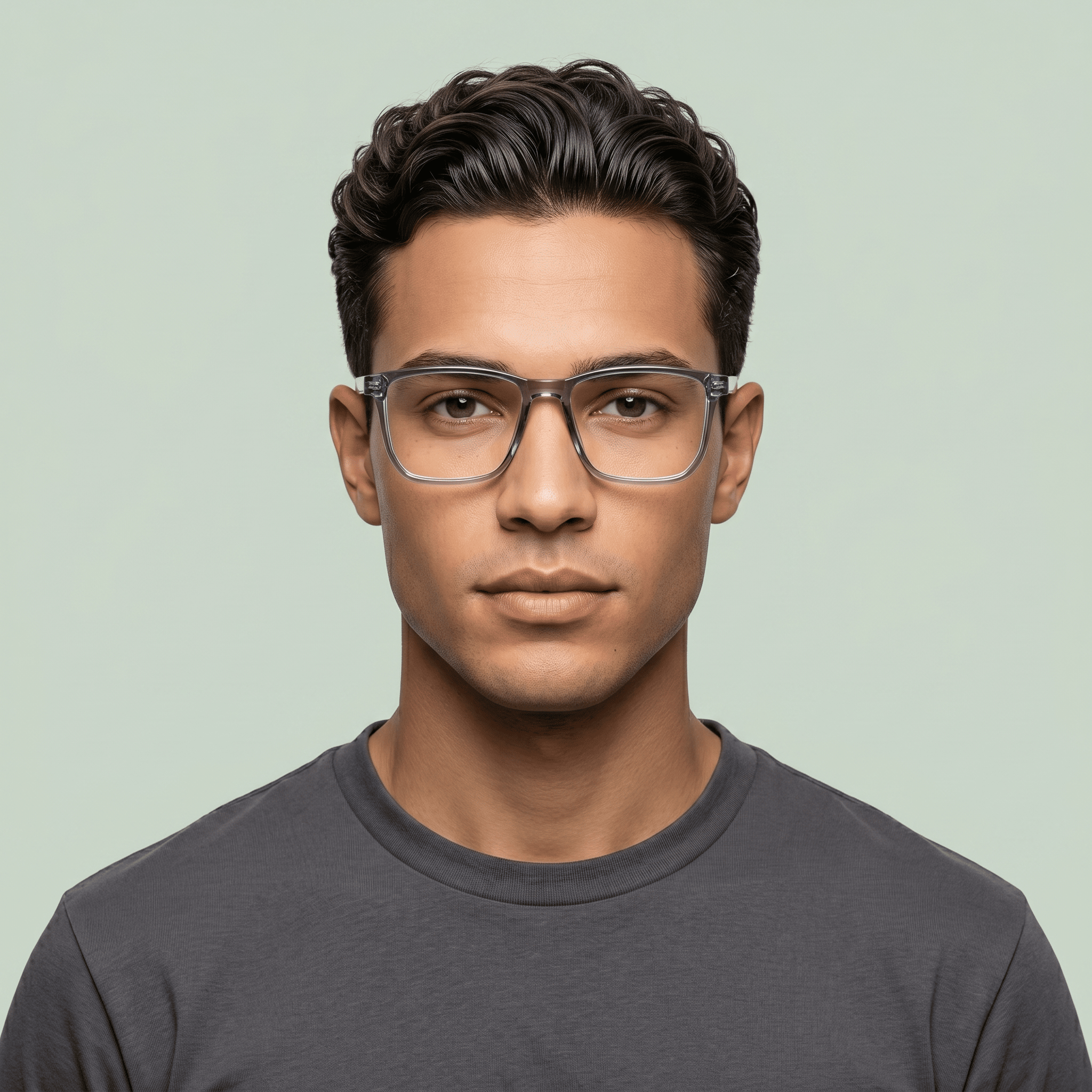 Grey Rectangle Computer Glasses for Men