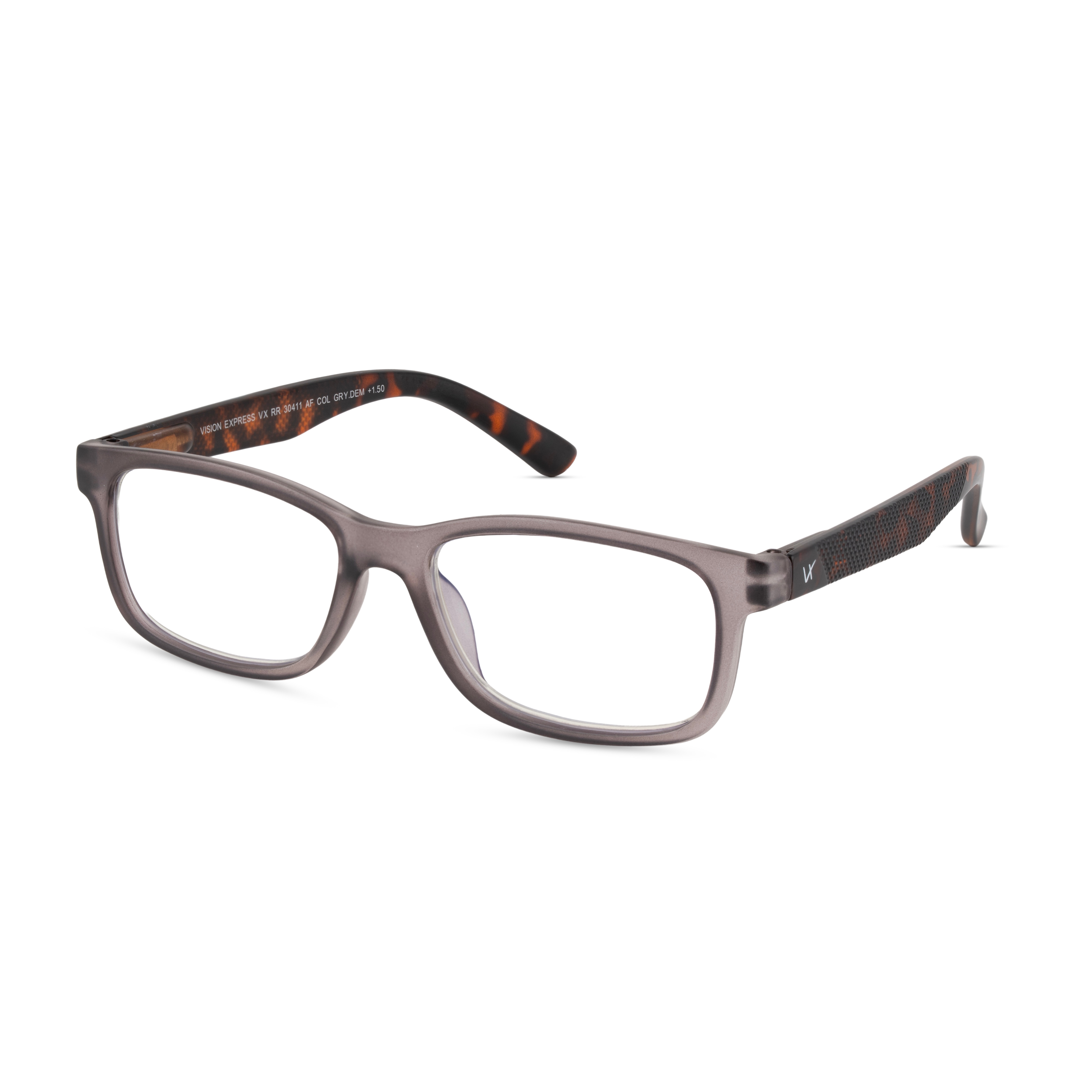 Grey Rectangle Reading Glasses for Unisex