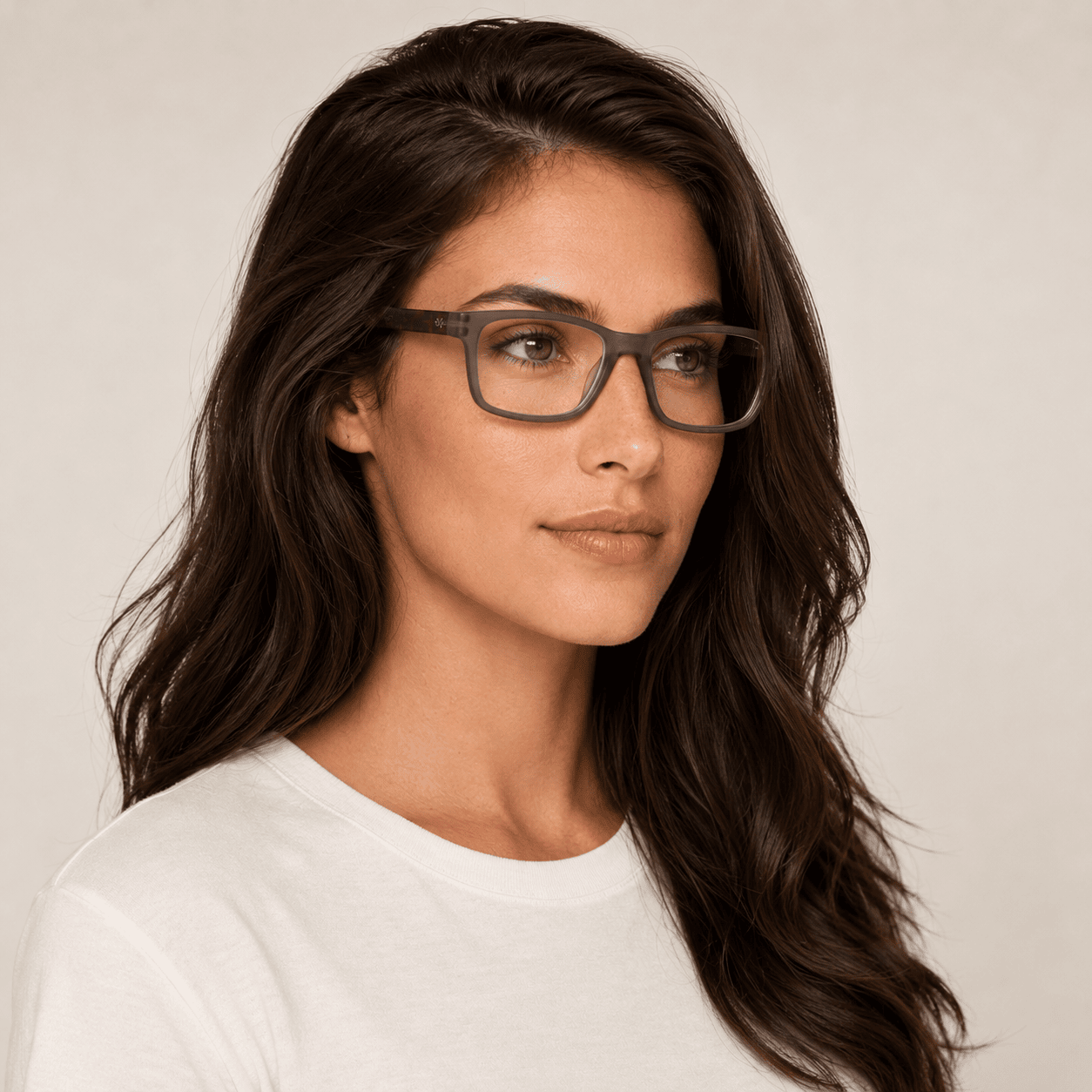 Grey Rectangle Reading Glasses for Unisex