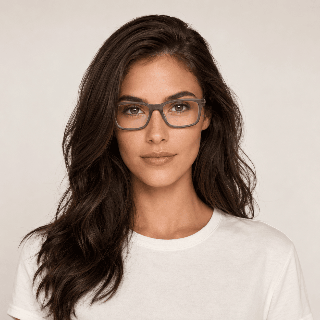Grey Rectangle Reading Glasses for Unisex
