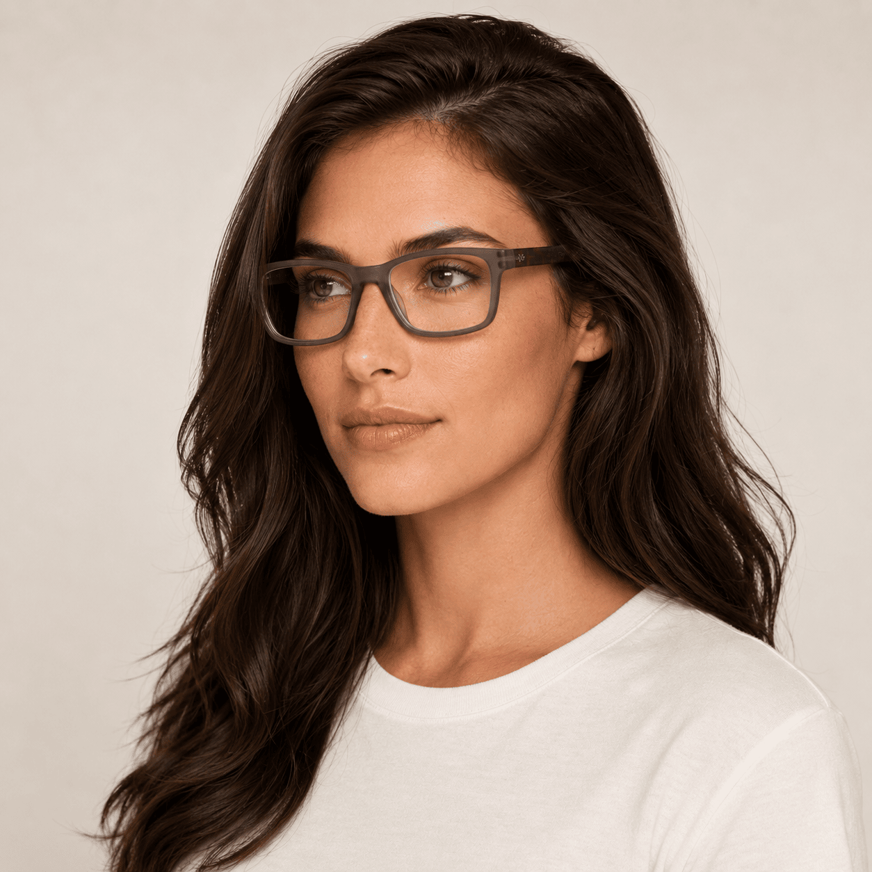 Grey Rectangle Reading Glasses for Unisex