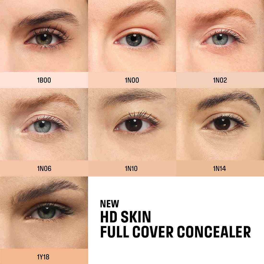 HD Skin Full Cover Multi Use Concealer with Niacinamide & Hyaluronic Acid • 1N10