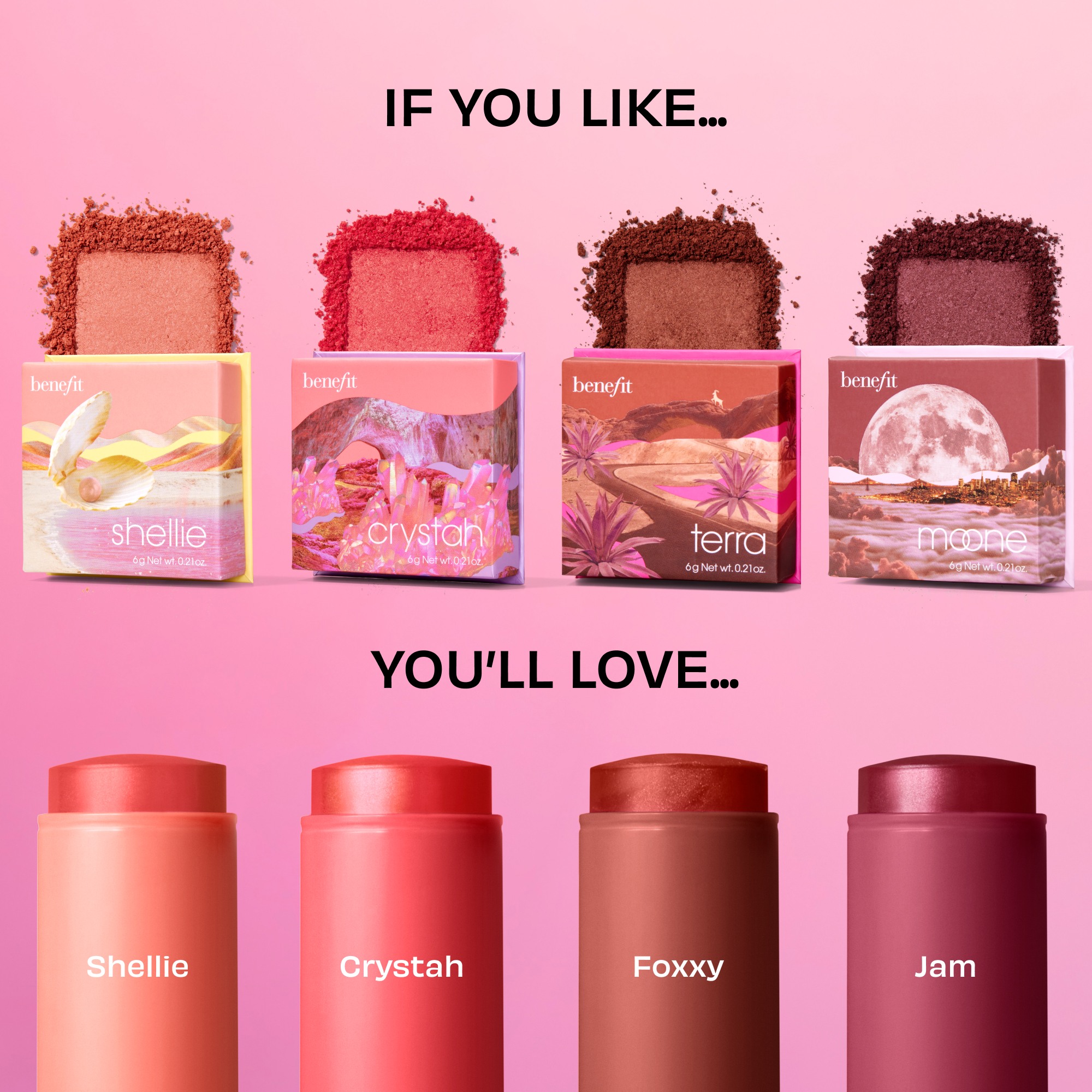 Juice Stick Dewy Gel Blush • Crystah Strawberry Pink