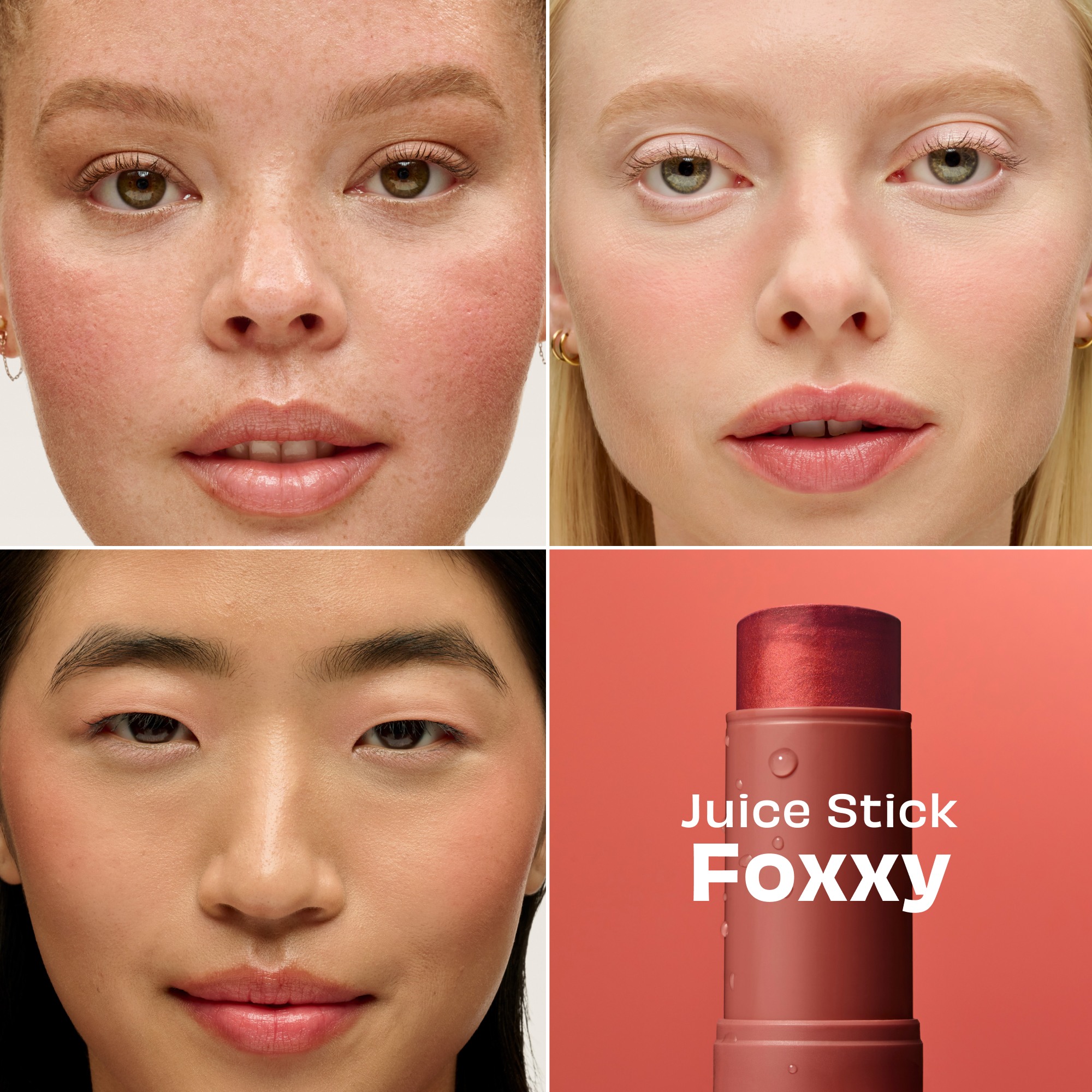 Juice Stick Dewy Gel Blush • Foxxy Golden Brick-Red