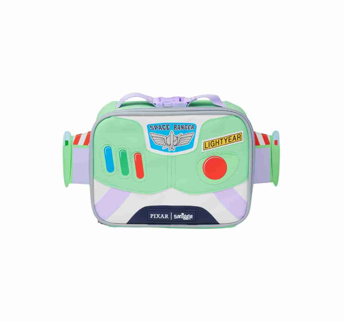 Smiggle Toy Story Buzz Lightyear Lunch Bag with Wings for Kids 3Y+ | Insulated School Lunch Bag | 3D Character Design | Durable & Easy Carry