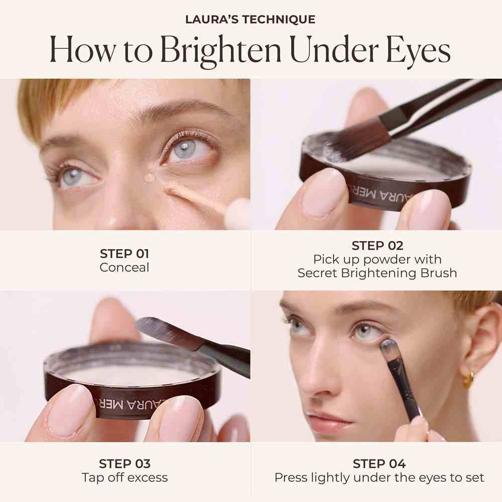 Secret Brightening Color Correcting Under Eye Setting Powder • Soft Pink