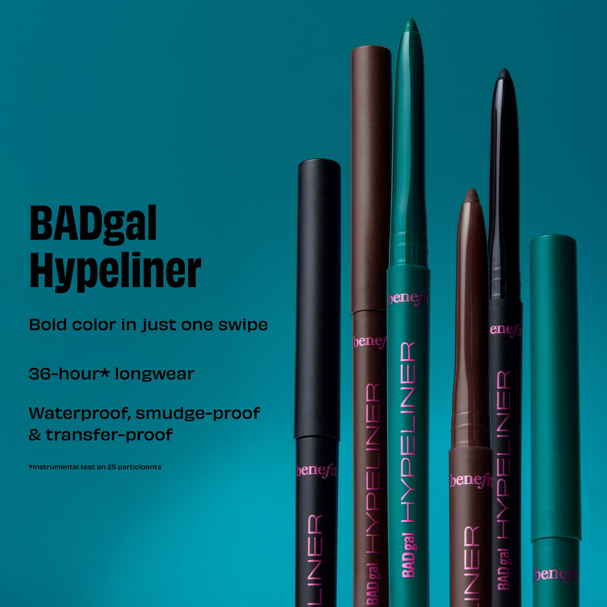 BADgal Hypeliner 36-Hour* & Waterproof Gel Eyeliner • Pitch Black