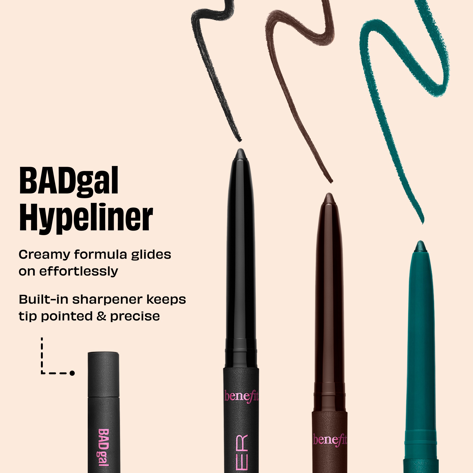 BADgal Hypeliner 36-Hour* & Waterproof Gel Eyeliner • Midnight Brown