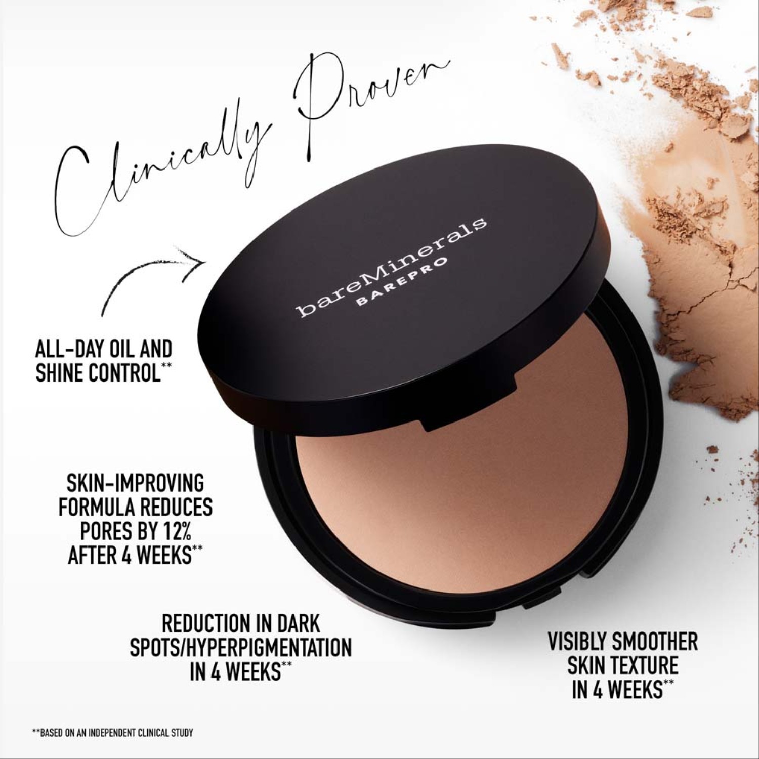 BarePro 24H Skin Perfecting Powder Foundation • Light 22 Cool