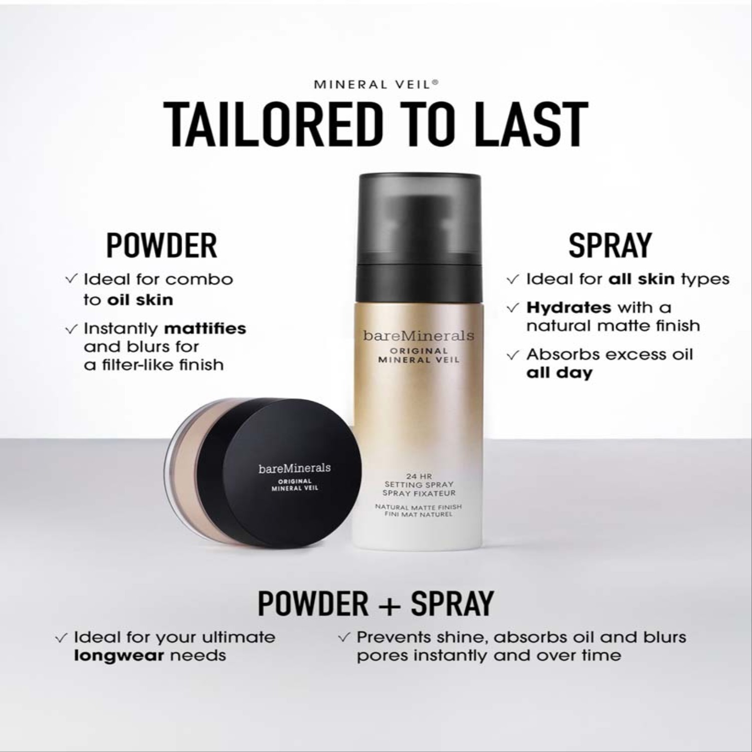 Original Mineral Veil 24HR Natural Matte Setting Spray • 100ml