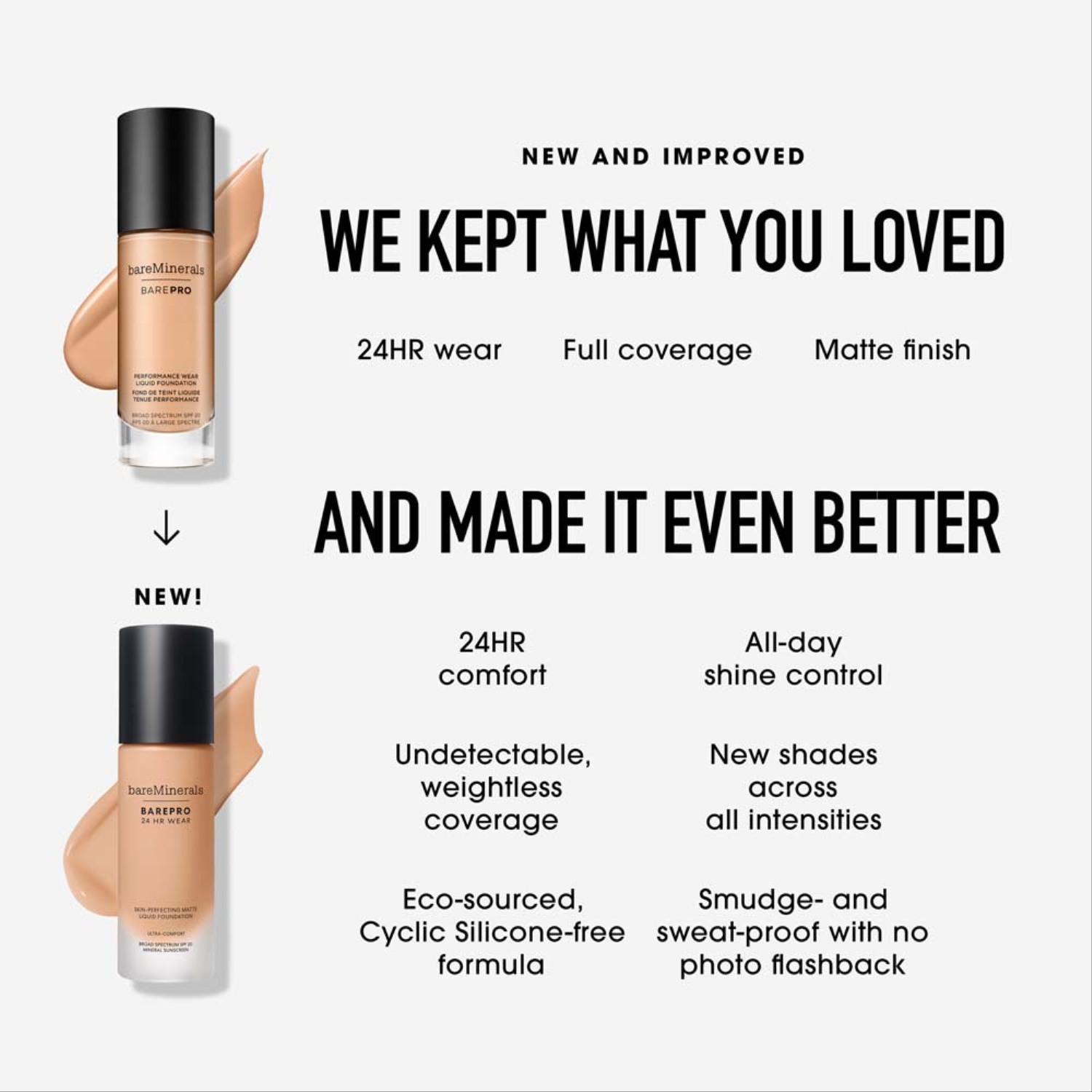 BarePro 24HR Wear Liquid Foundation Ultra-comfort Mineral SPF 20 • Fair Warm 15