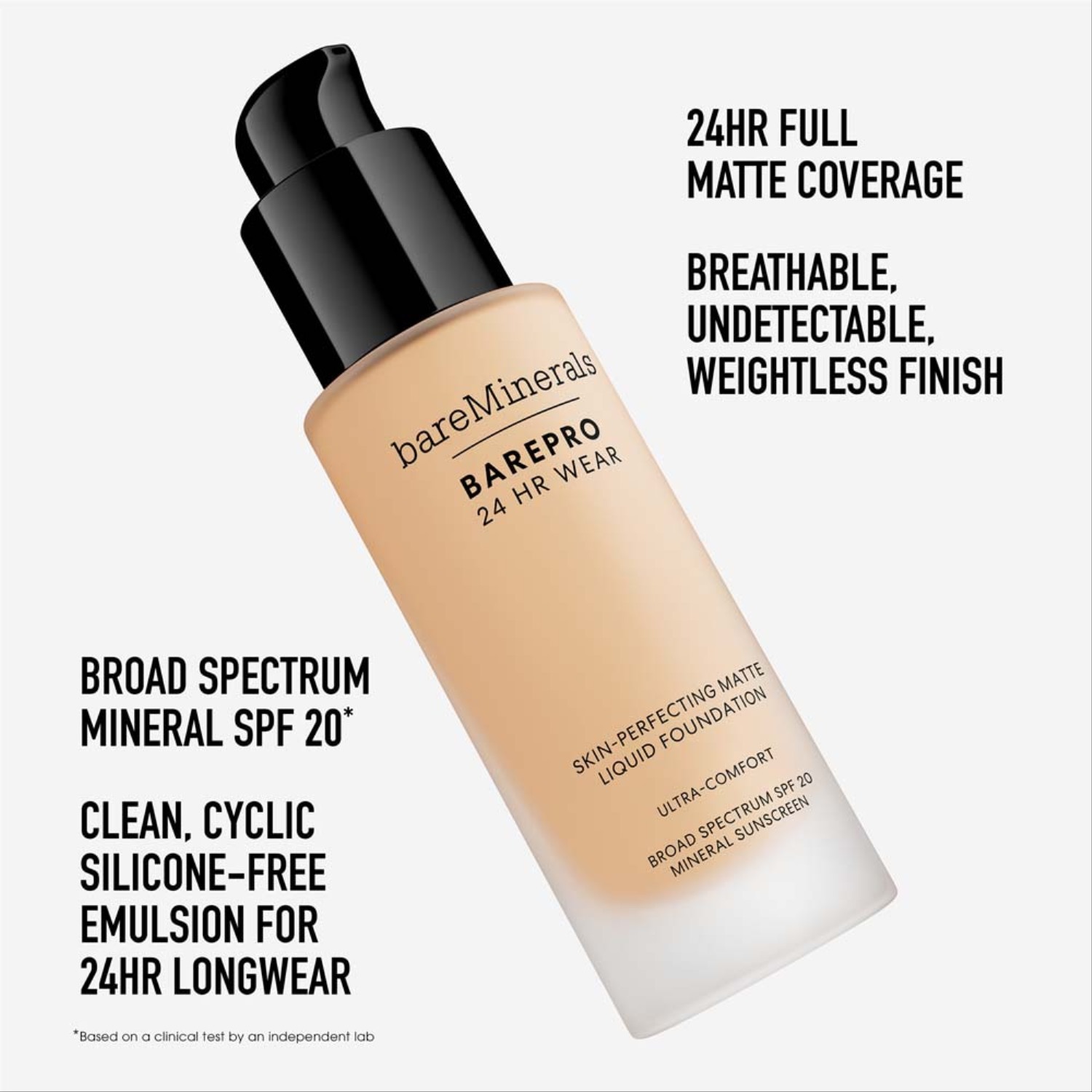 BarePro 24HR Wear Liquid Foundation Ultra-comfort Mineral SPF 20 • Fair Warm 15