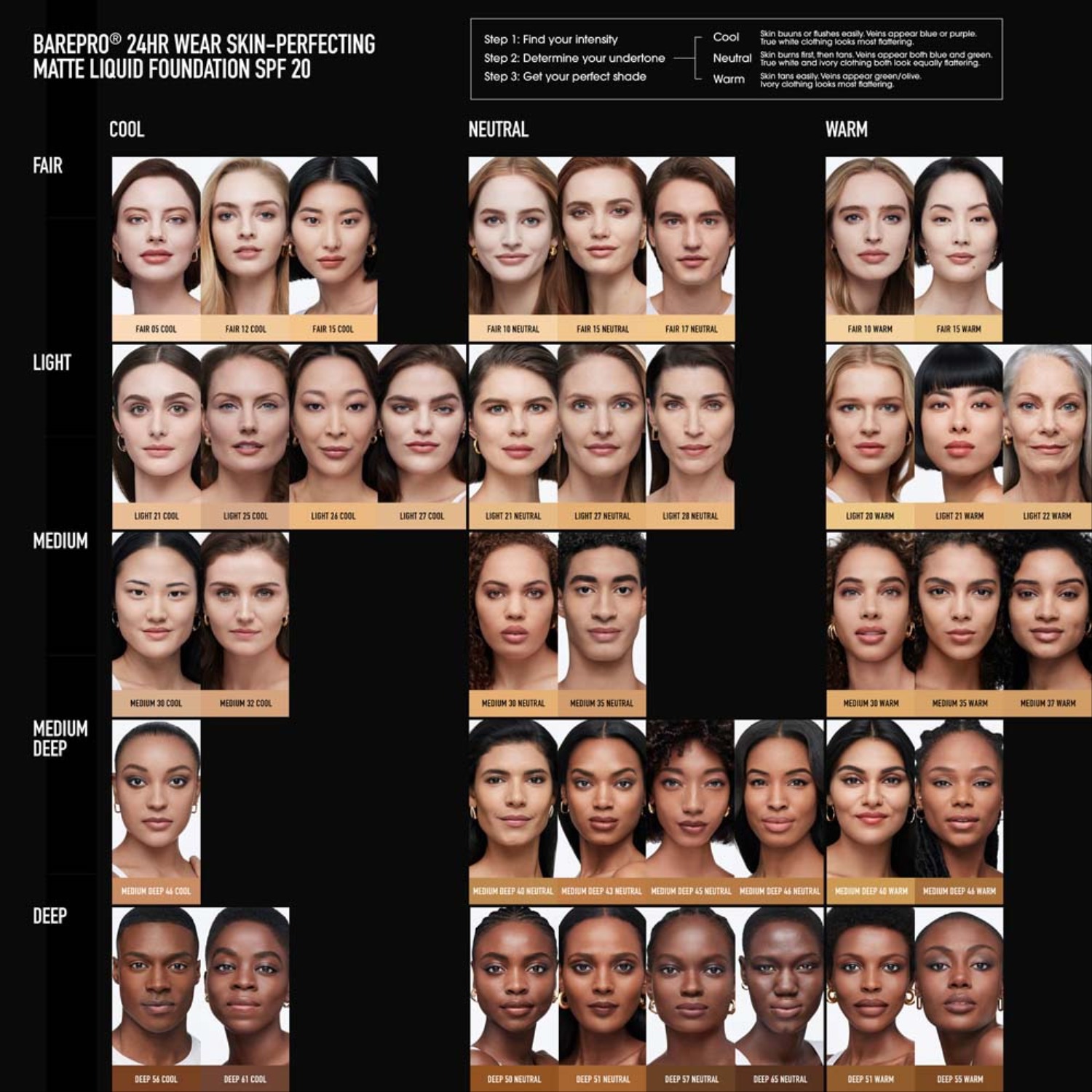 BarePro 24HR Wear Liquid Foundation Ultra-comfort Mineral SPF 20 • Fair Warm 15