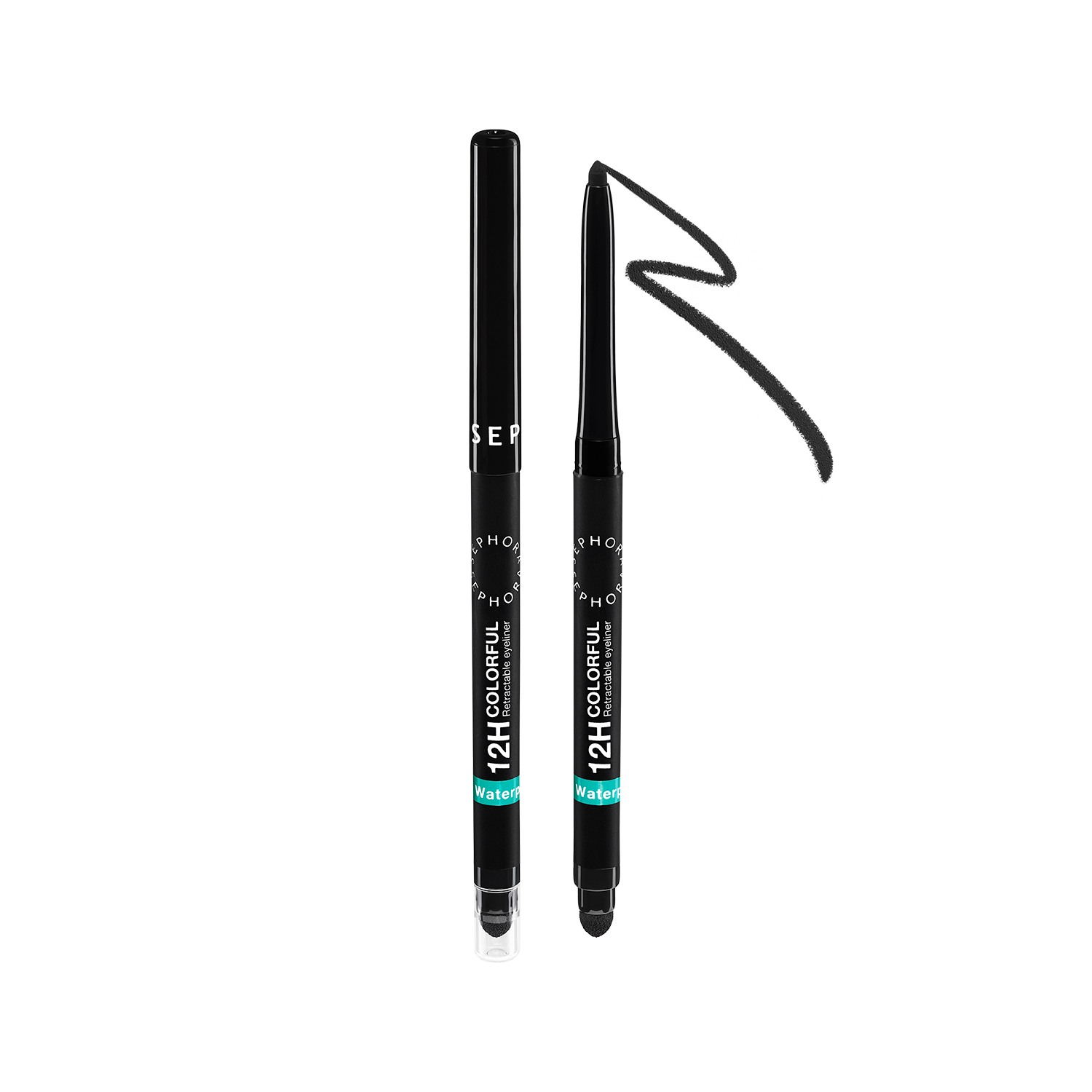 New 12H Colorful Retractable Eyeliner • 01 Matte Black