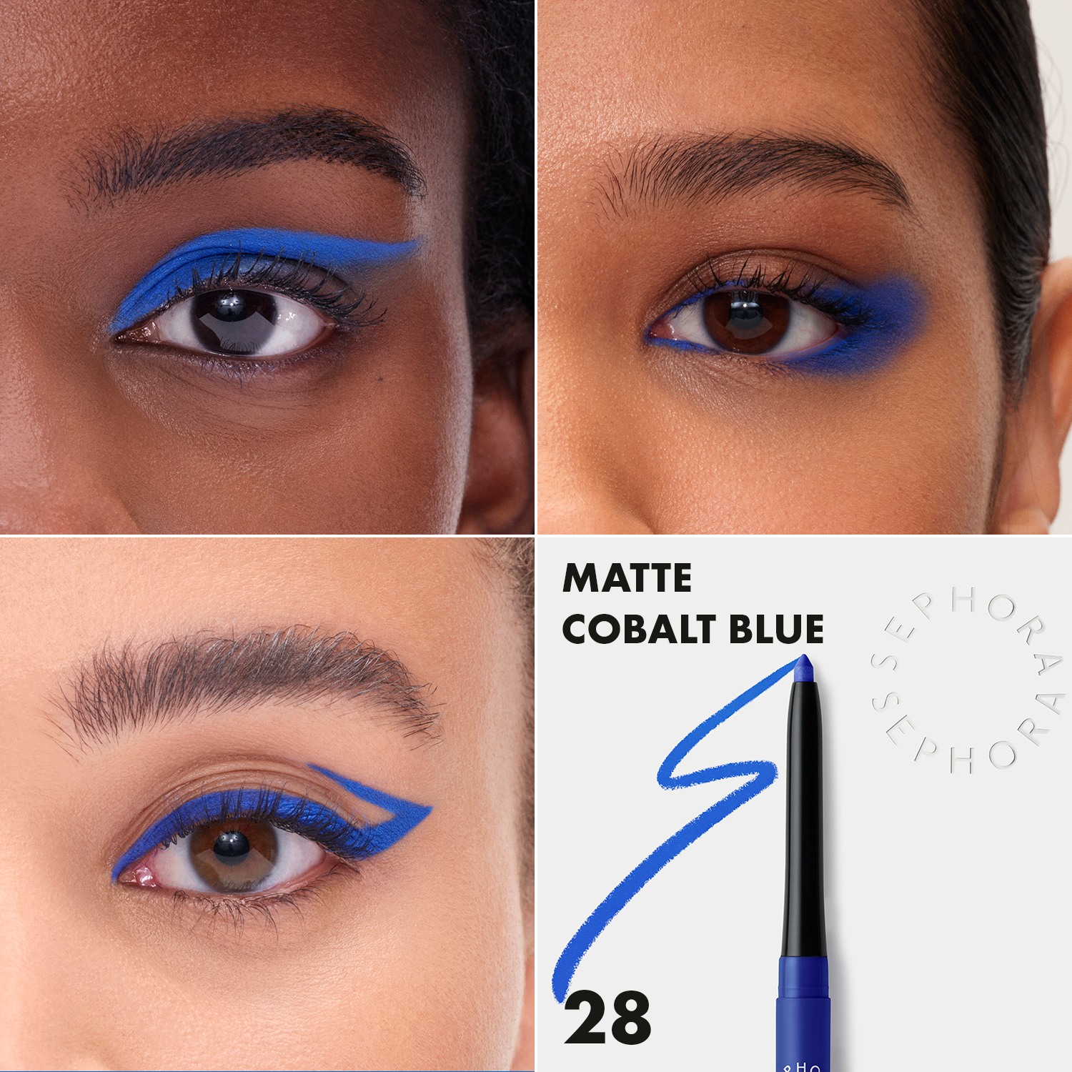 New 12H Colorful Retractable Eyeliner • 28 Matte Cobalt Blue