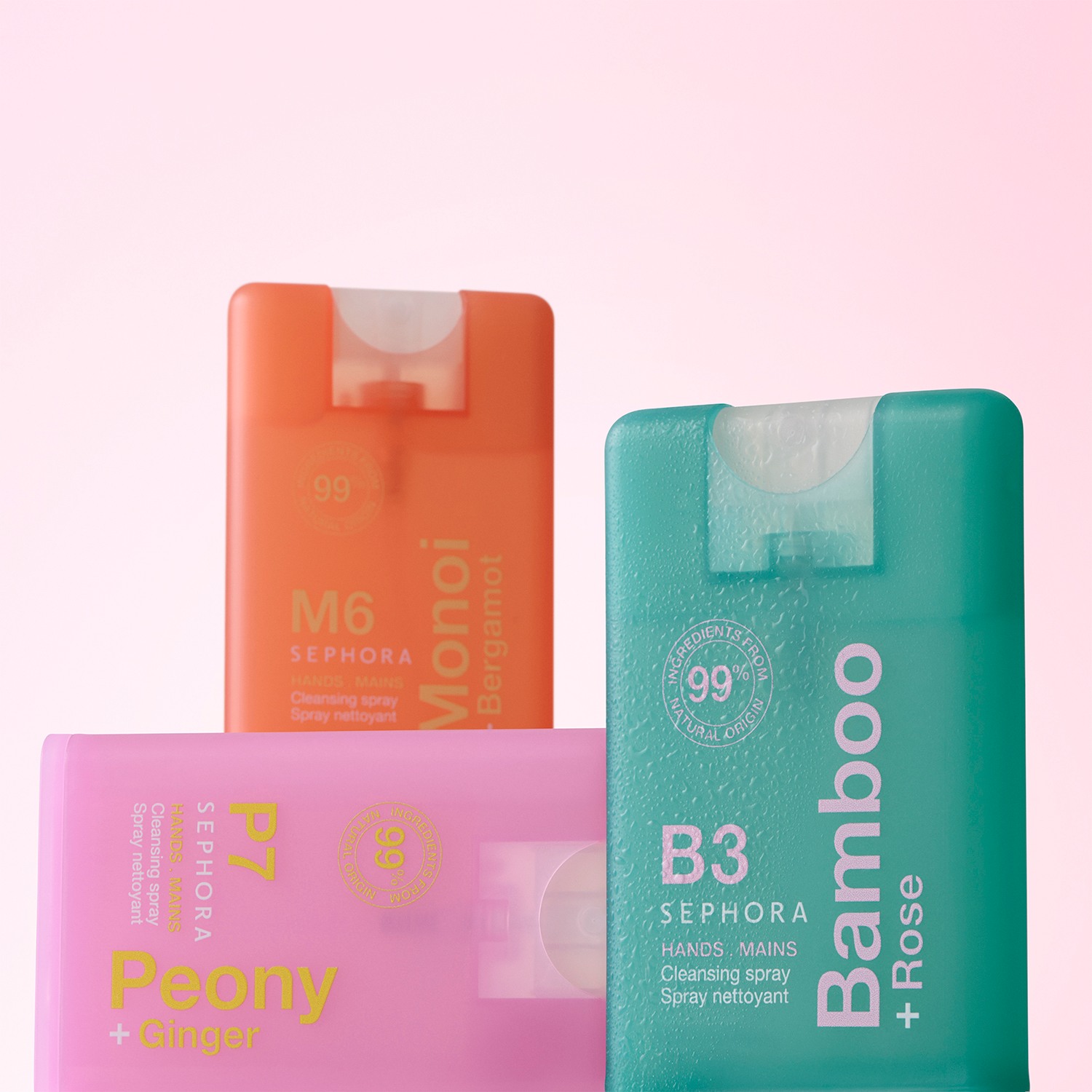 Hands. Main Cleansing Spray • Bamboo + Rose