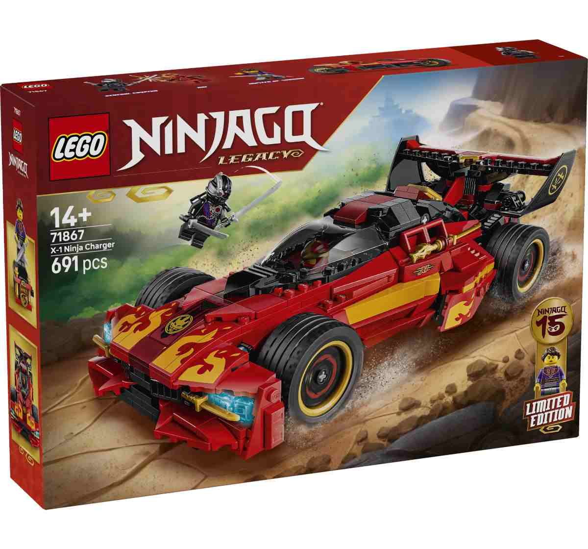 LEGO NINJAGO 71867 X-1 Ninja Charger 15th Anniversary with 3