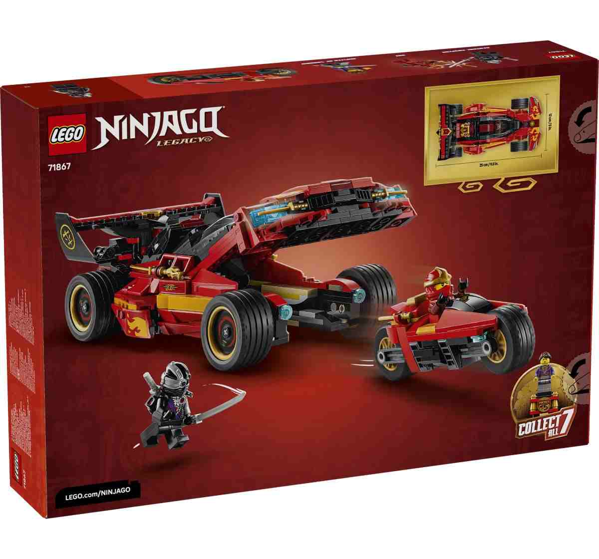 LEGO NINJAGO 71867 X-1 Ninja Charger 15th Anniversary with 3