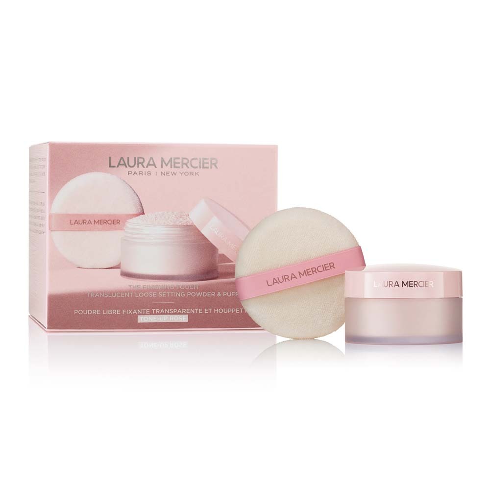 The Finishing Touch Translucent Loose Setting Powder & Puff • Tone-up Rose
