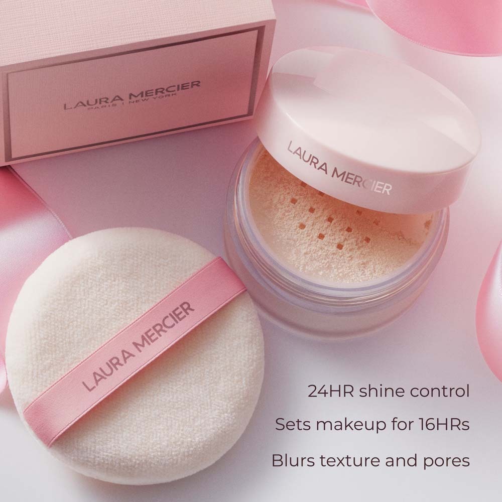 The Finishing Touch Translucent Loose Setting Powder & Puff • Tone-up Rose