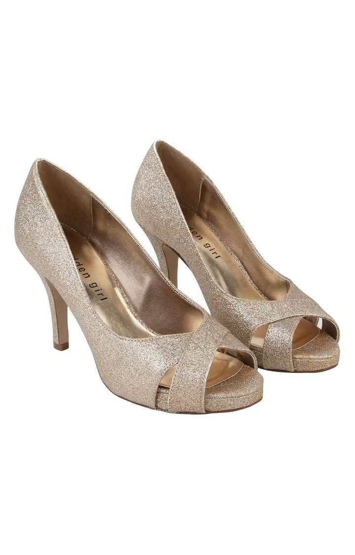 Gertiee Gold Pumps