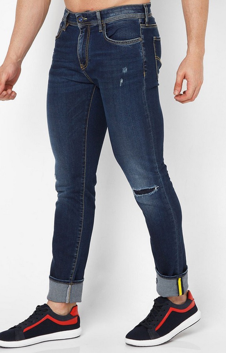 GAS | Men's Sax Zip Skinny Fit Blue Jeans