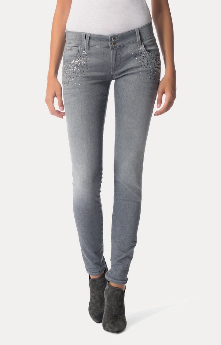 Grey Straight Jeans