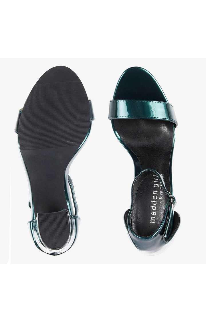 Beella Green Heel Sandals