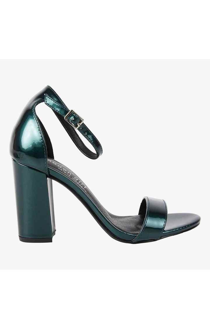 Beella Green Heel Sandals