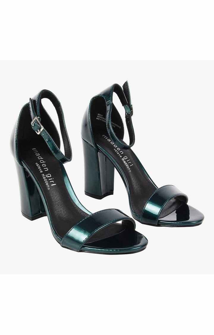 Beella Green Heel Sandals