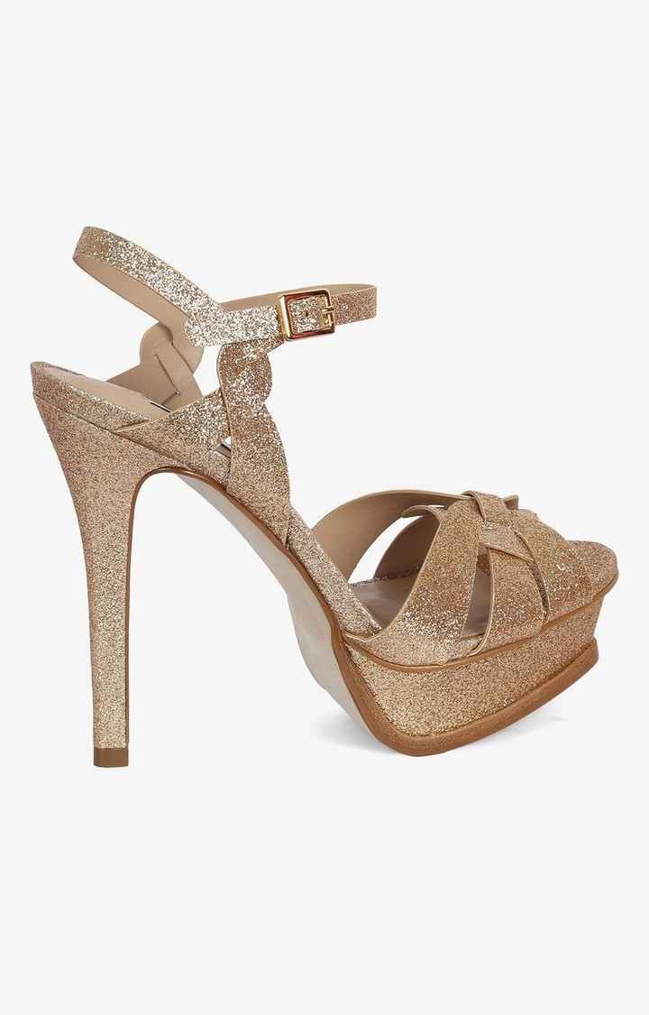 Kananda Gold Heel Sandals