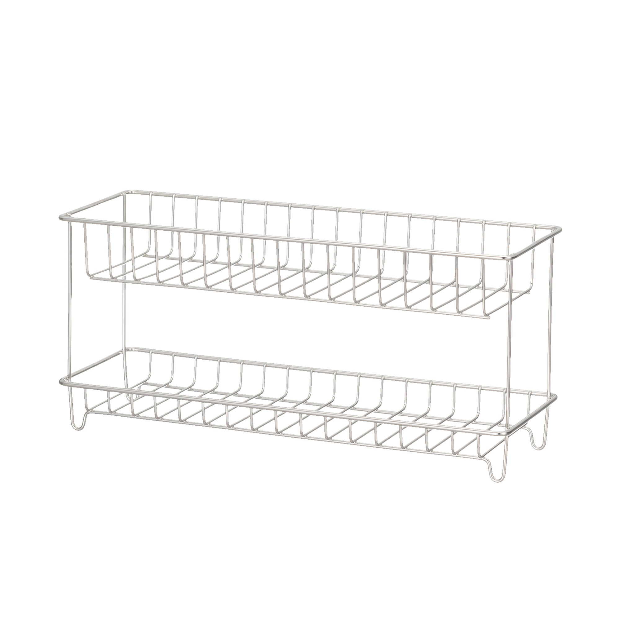 STAINLESS STEEL BOTTLE RACK/ 2 TIERS