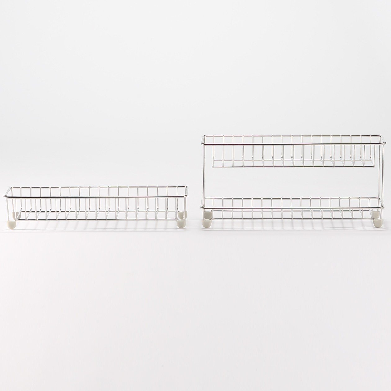 STAINLESS STEEL BOTTLE RACK/ 2 TIERS